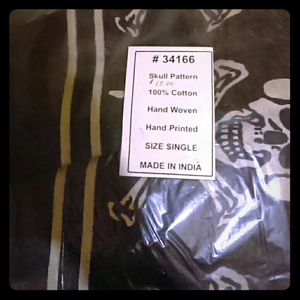 Full wall size Skull tapestry